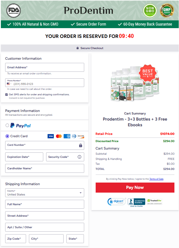 ProDentim Order